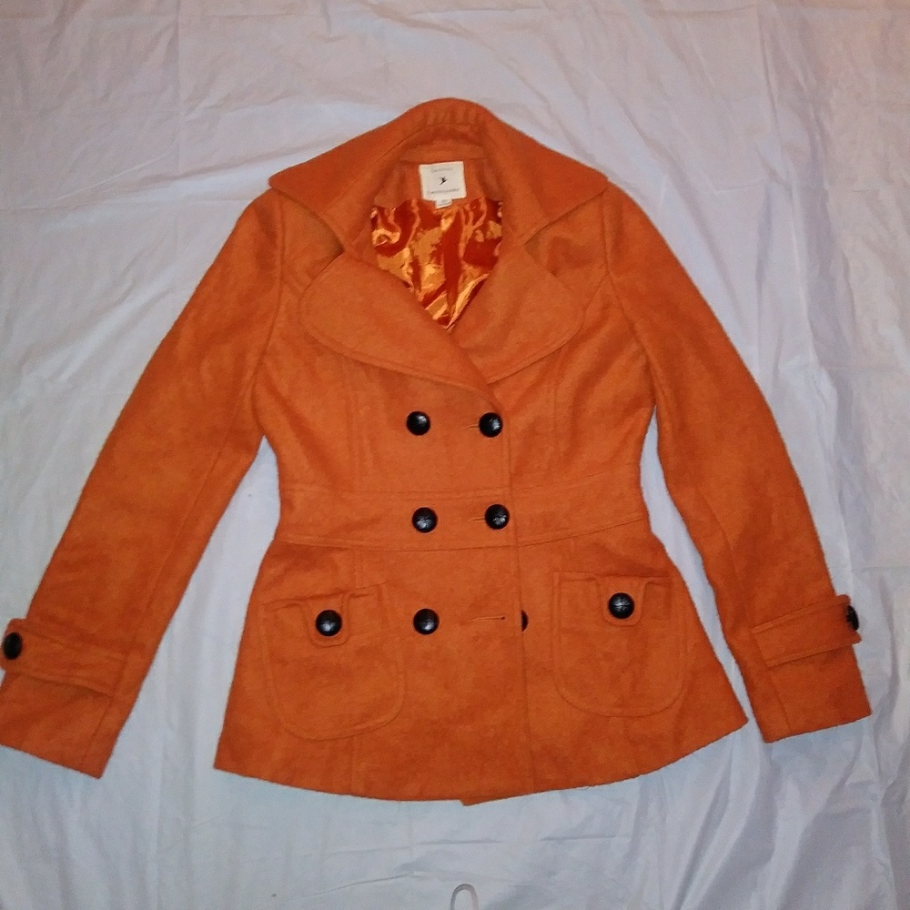 Orange Forever 21 wool jacket